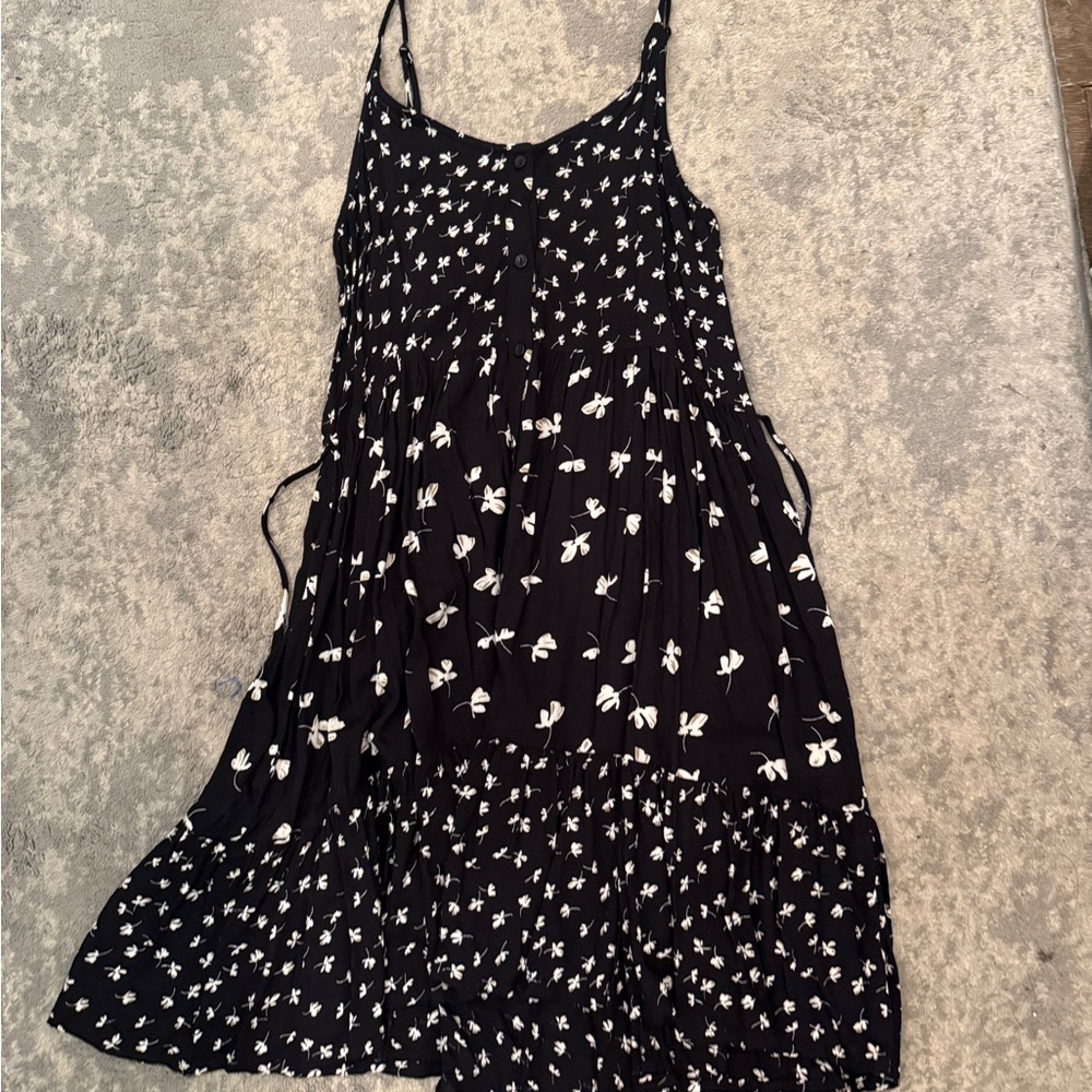 Babydoll dress sundress with tie waist